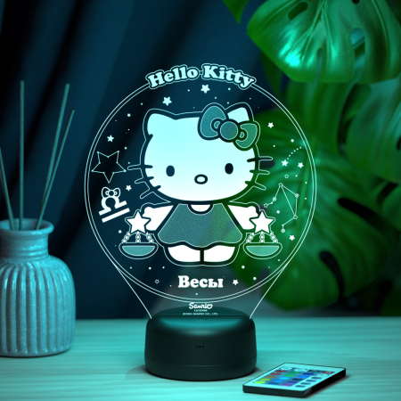 3D светильник  Весы - Hello Kitty