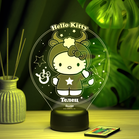 3D светильник  Телец - Hello Kitty