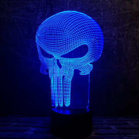 3D светильник  Каратель (Punisher)