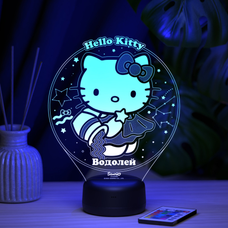 3D светильник  Водолей - Hello Kitty