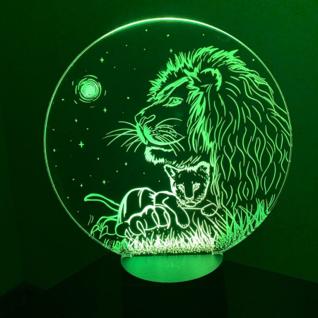 3D светильник  Король Лев