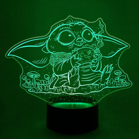 3D светильник  Маленький Йода