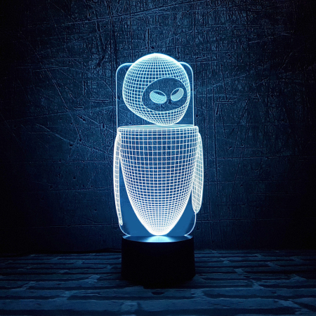 3D светильник  Робот Ева